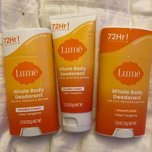 2pk bundle whole body, deodorant, unscented, invisible cream, 2.2 and 2.2oz